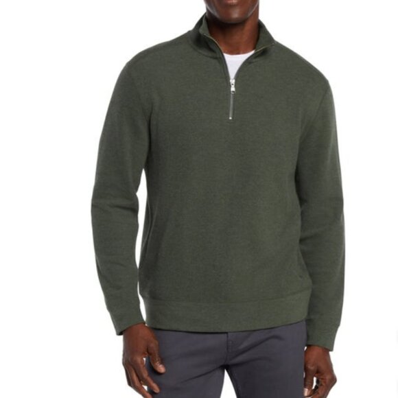 Banana Republic Men's Quarter Zip Green - Picture 6 of 8